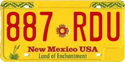 NM license plate 887RDU