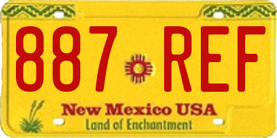 NM license plate 887REF
