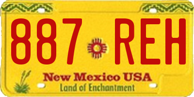 NM license plate 887REH