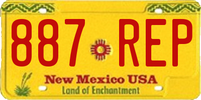 NM license plate 887REP