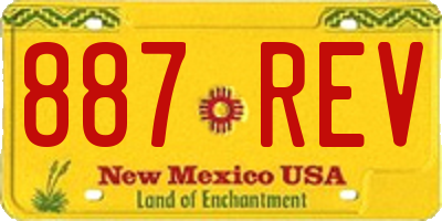 NM license plate 887REV