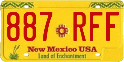 NM license plate 887RFF