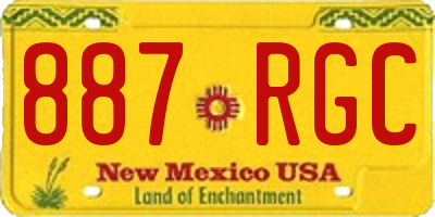 NM license plate 887RGC