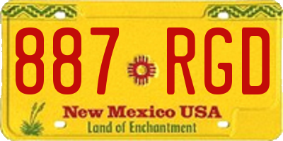 NM license plate 887RGD