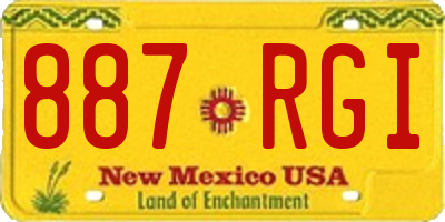 NM license plate 887RGI
