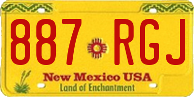 NM license plate 887RGJ
