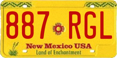NM license plate 887RGL
