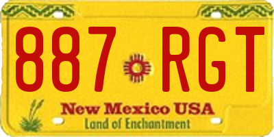 NM license plate 887RGT