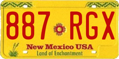 NM license plate 887RGX