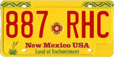 NM license plate 887RHC