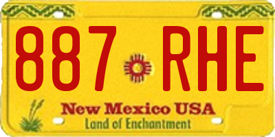 NM license plate 887RHE