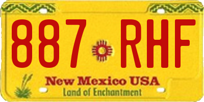NM license plate 887RHF