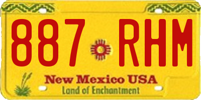 NM license plate 887RHM