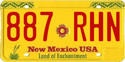 NM license plate 887RHN