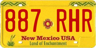 NM license plate 887RHR