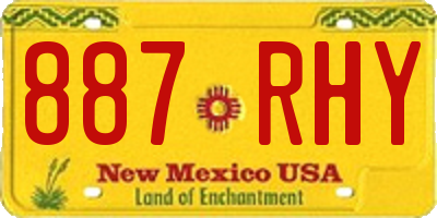 NM license plate 887RHY