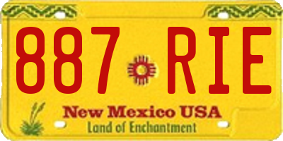 NM license plate 887RIE