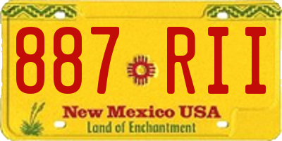 NM license plate 887RII