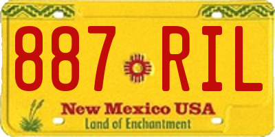 NM license plate 887RIL