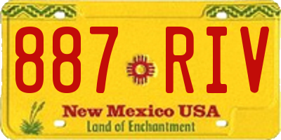NM license plate 887RIV