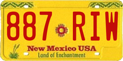NM license plate 887RIW