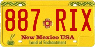 NM license plate 887RIX