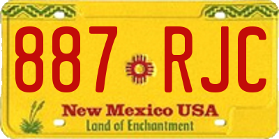 NM license plate 887RJC
