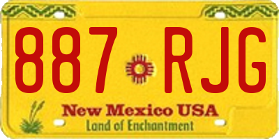 NM license plate 887RJG