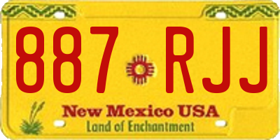 NM license plate 887RJJ