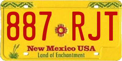 NM license plate 887RJT