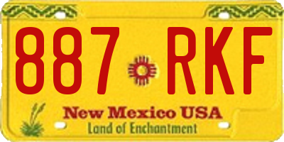 NM license plate 887RKF