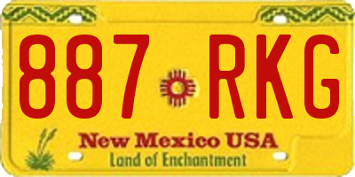 NM license plate 887RKG