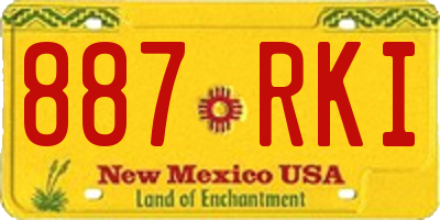 NM license plate 887RKI