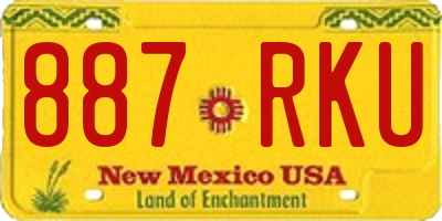 NM license plate 887RKU