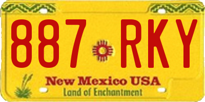 NM license plate 887RKY