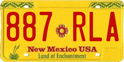 NM license plate 887RLA