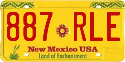 NM license plate 887RLE