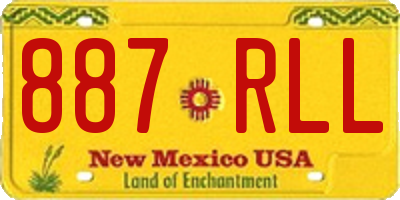 NM license plate 887RLL