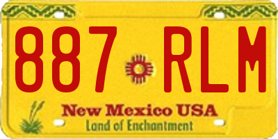NM license plate 887RLM