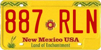 NM license plate 887RLN