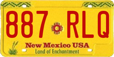 NM license plate 887RLQ