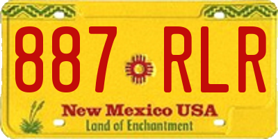 NM license plate 887RLR