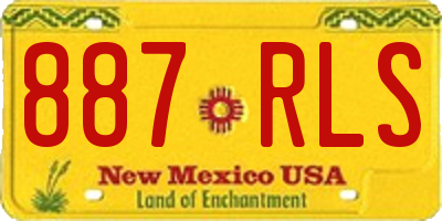 NM license plate 887RLS