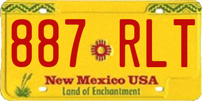 NM license plate 887RLT