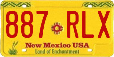 NM license plate 887RLX