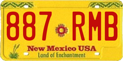 NM license plate 887RMB