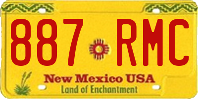 NM license plate 887RMC