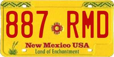 NM license plate 887RMD