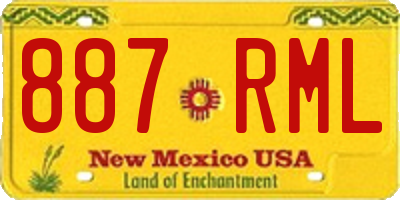 NM license plate 887RML