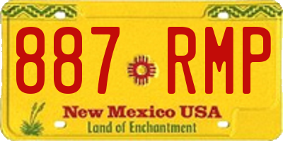 NM license plate 887RMP